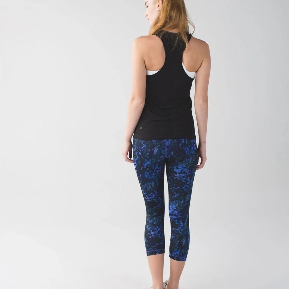 Blue Patterned Leggings Women's - Picture 2 of 5